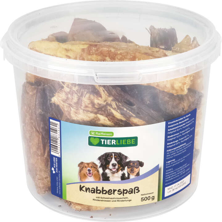 TIERLIEBE Hundeleckerlis Knabberspass im Eimer